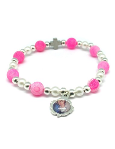 Pulsera Cuerda Con Cristal Liso Gris 10mm