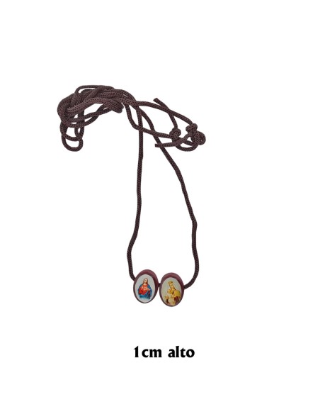 Escapulario Madera Oval 12x9mm