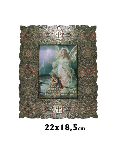 Tabla Madera 13.5X10.5Cm Corazon De Jesús Brazos Abiertos Fondo Verde Emaus
