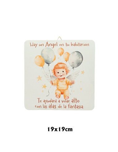 Cuadro Infantil Angelito Con Globos...