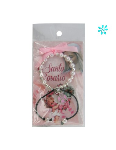 Pulsera Cristal Elastica Perlas Cristal 8mm Y Discos Multicolor