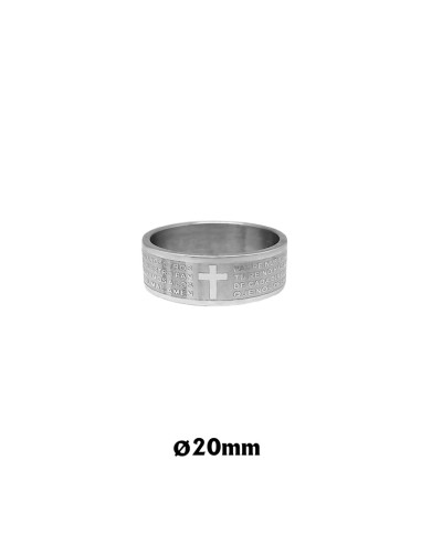 Anillo Padre Nuestro 20mm Acero