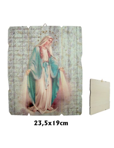 Tabla Serigrafiada Virgen Milagrosa...