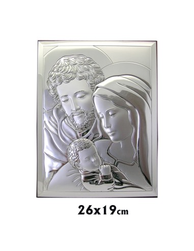 Icono Plata Virgen Con Niño 13X8. 5Cm...