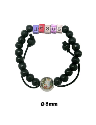 Pulsera Cordon Fino Marron Centro Giratorio Para Personalizar