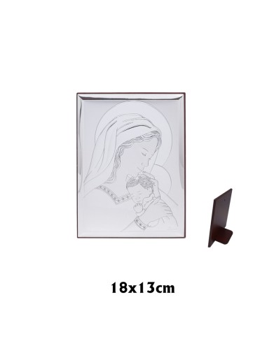 Icono Plata Virgen Con Niño Sobre El...