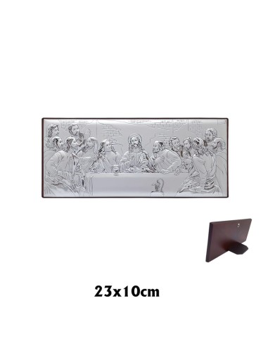 Icono Plata Ultima Cena Rectangular 23 X 10cm