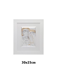 Icono Madera Y Plata 15X13...