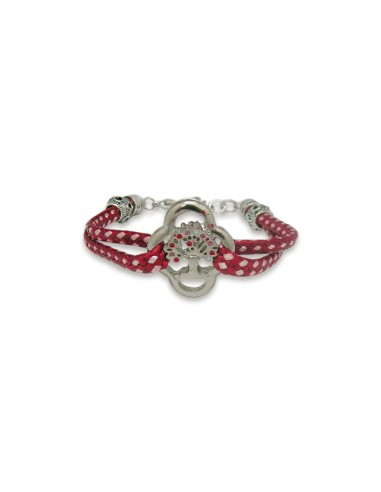 Pulsera Rosario Madera Espazzzzza Bola Cubo 5mm Doble Vuelta Bot?n Ave Maria Y Cruz