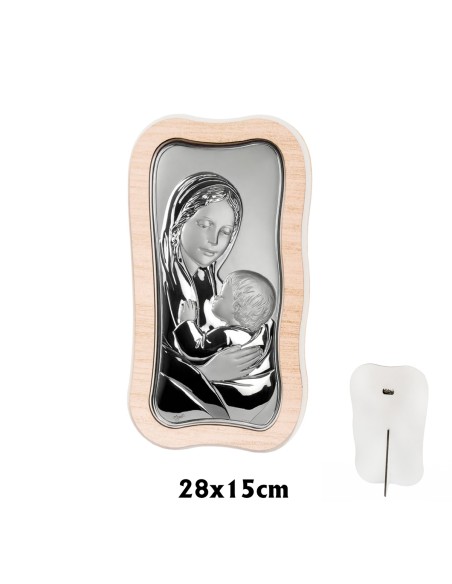 Icono Oval Plata Laminada Sobre Porcelana Blanca Angel Con Candil 12X9 Cm