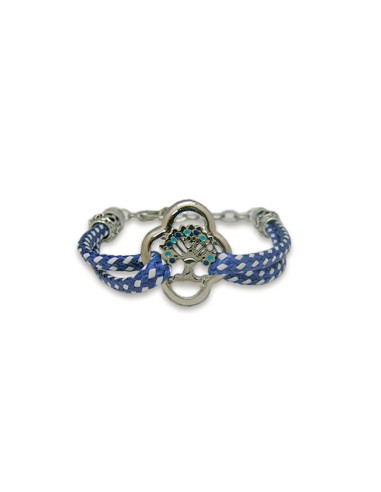 Pulsera Rosario Madera Misionera Bola Cubo 5mm Doble Vuelta Bot?n Ave Maria Y Cruz
