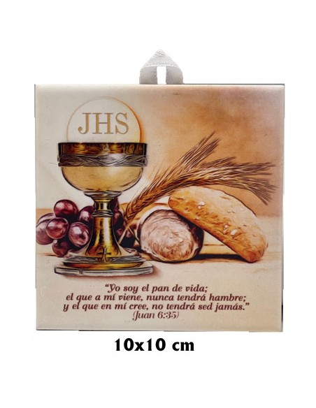 Placa Ceramica Comunion 10X10 Para Colgar