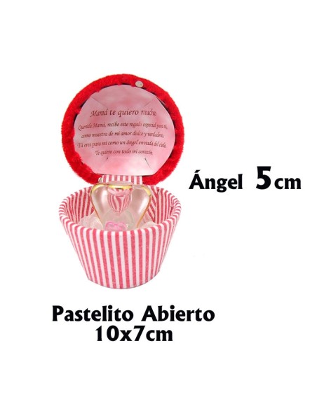 Angel Cristal Dentro Pastelito Mama Te Quiero Mucho