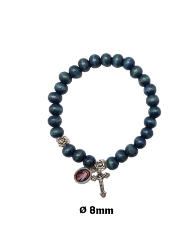 Pulsera Piedras Varios Colores Con Bolas Negras Y Adorno Metal