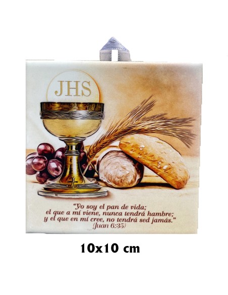 Placa Ceramica Comunion 10X10 Para Colgar