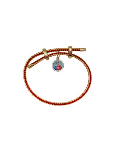 Pulsera Elastica Hematite Tubo Alternado Con Rosa 5mm Y Discos Dorados