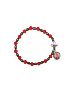 Pulsera Cristal Rojo 6mm...