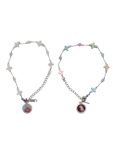 Pulsera Elastica Infantil Colores Fluor con Angelito
