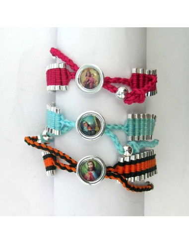 Pulsera Cuerda Con Ceramica Blanca Y...