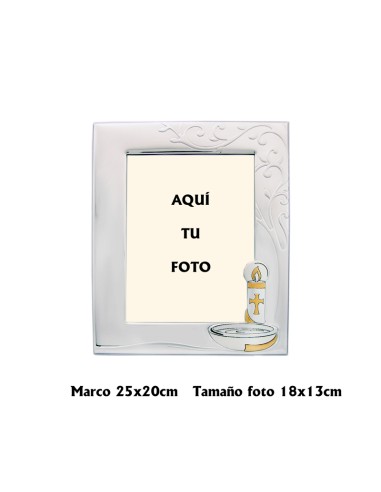 Marco Plata Para Foto Bautizo 25X20...