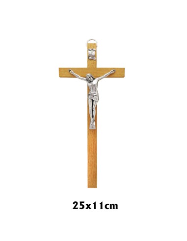 Crucifijo Madera Clara Con Cristo...