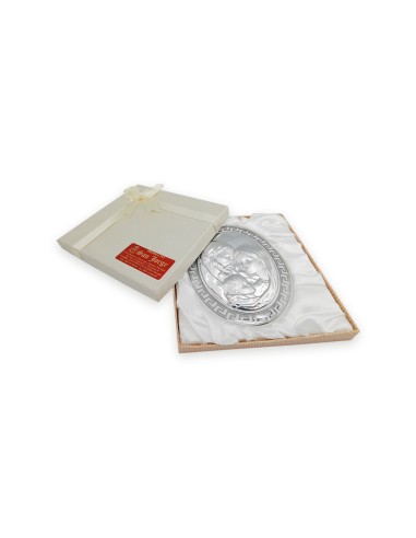 Icono Oval Plata Laminada Sobre...