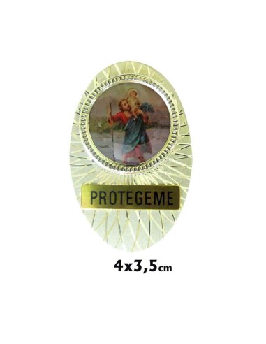 Placa Coche Oval Niquelada Con Foto...