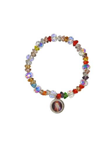 Pulsera Elastica cristales multicolores y varias formas