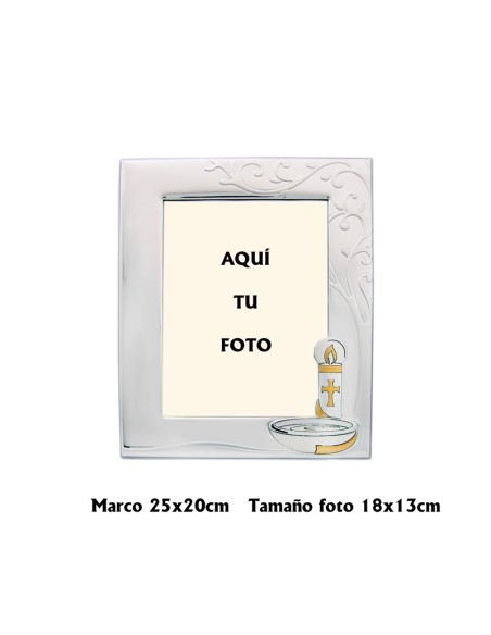 Capilla Triptico Con Cruces Doradas 7X5cm Con Foto En El Interior Y 2 Angeles