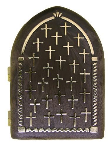 Capilla Marron Con Cruces Doradas...