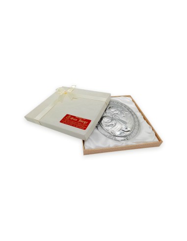 Icono Oval Plata Laminada Sobre...