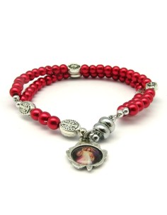 Pulsera Cristal Rojo 6mm...
