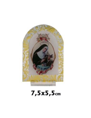Placa Metacrilato Santa Rita Con Base...