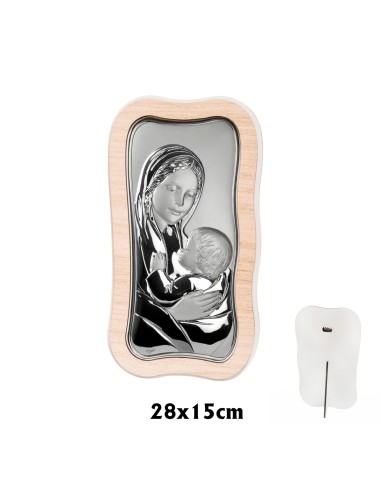 Icono plata laminada irregular Virgen...