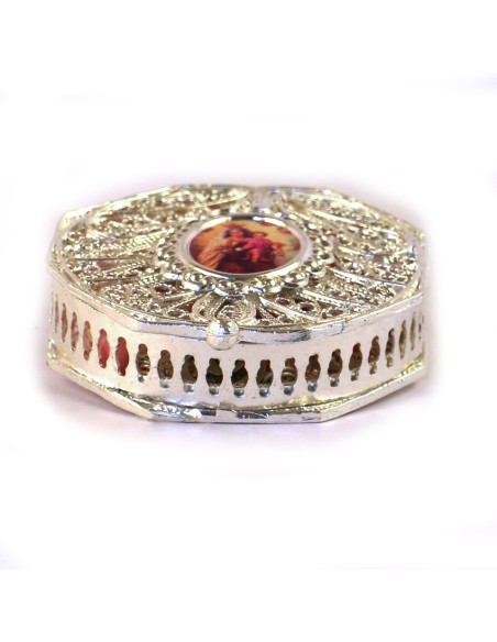 Caja Filigrana Tradicional Forma Octogonal Para Personalizar Con Rosario