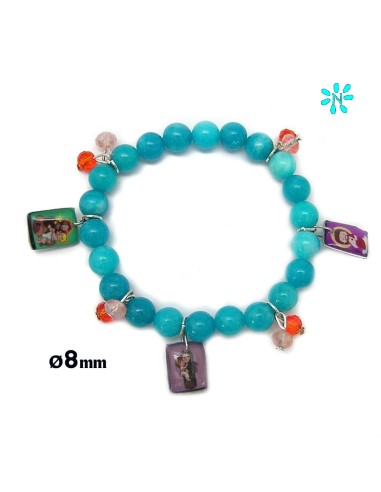 Brazalete Rigido Corazones Cuentas En...