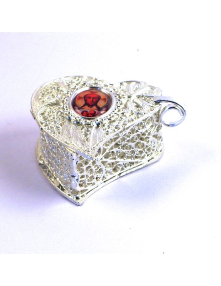 Caja Filigrana Tradicional Forma Corazon Alta Para Personalizar Con Rosario