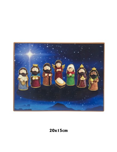 Placa ceramica 3D Navidad 20x15cm con...
