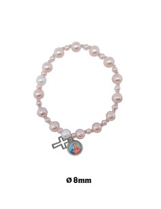 Pulsera Elastica Rosa 8mm...