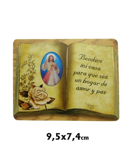 Placa Libro Bendice Nuestro Hogar Para Personalizar