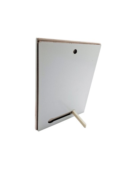 Placa ceramica 3D San Miguel 20x15cm con dorados retro madera