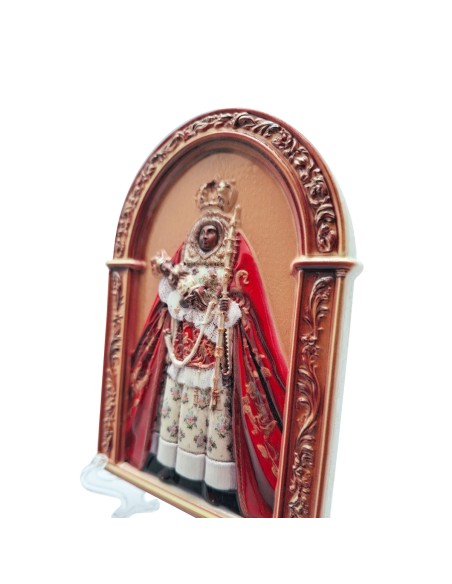 Placa ceramica 3D Virgen de Candelaria 14.5x11cm