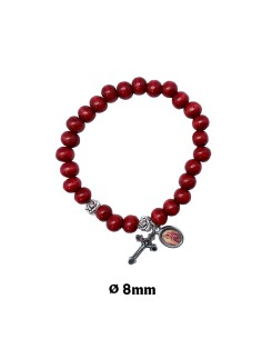 Brazalete Madera Rojo...