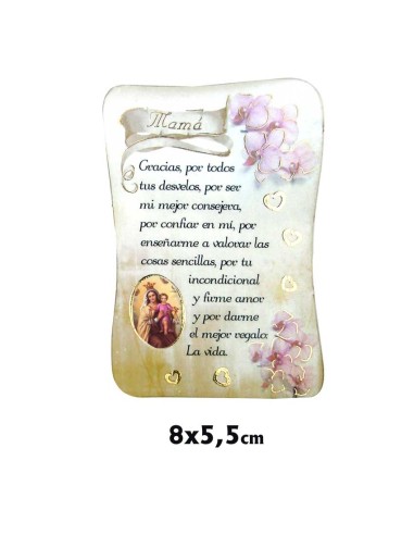 Iman Pergamino 8x5. 5 CM Mama Con Texto Decorado