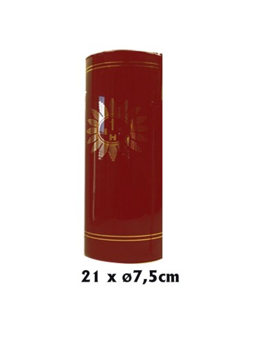 Vaso Cristal Bohemia De 1 Litro Rojo