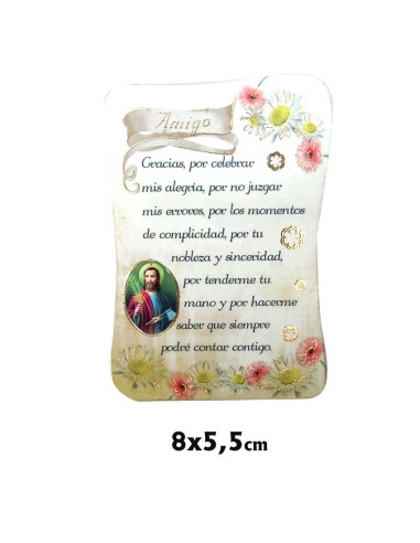 Iman Pergamino 8x5. 5 CM Amigo Con Texto Decorado