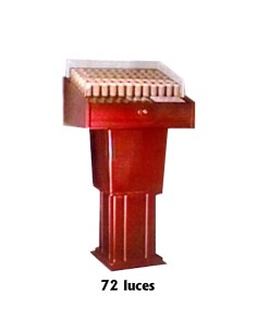 Lampadario Madera 72 Luces Led