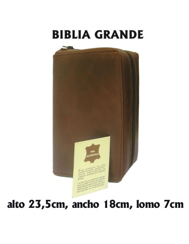 Funda Biblia Piel Con Cremallera Jerusalen Ddb