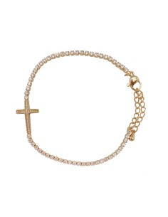 Pulsera acero cadena dorada...