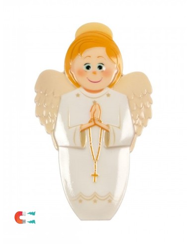 Iman Angel Guarda Niño Infantil Blanco Y Crema